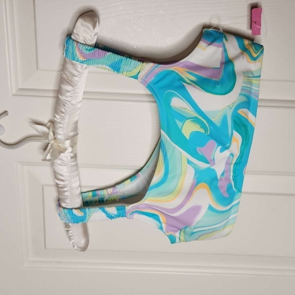 Ninety-Nine Degrees° Marble Print Bikini Top Size L NWOT - Picture 2 of 7
